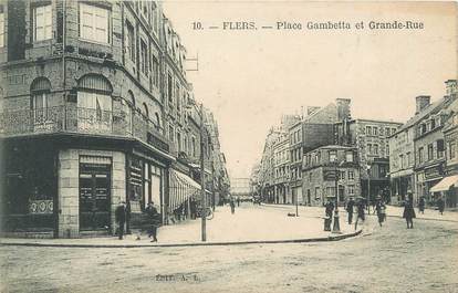 CPSM FRANCE 61 " Flers, Place Gambetta et Grande rue "