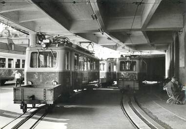 CPSM SUISSE "Montreux" TRAIN / LOCOMOTIVE / TRAMWAY