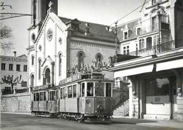 CPSM SUISSE "Montreux" TRAIN / LOCOMOTIVE / TRAMWAY