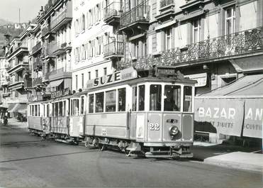 CPSM SUISSE "Montreux" TRAIN / TRAMWAY