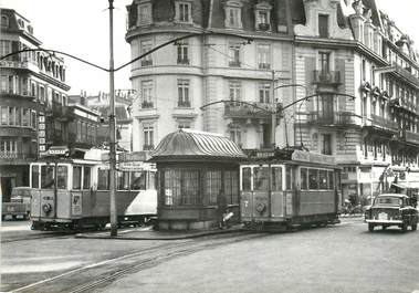 CPSM SUISSE "Vevey" TRAIN / TRAMWAY