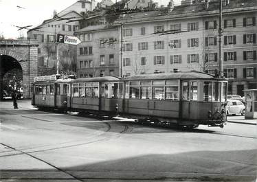 CPSM SUISSE "Lausanne" TRAIN / TRAMWAY