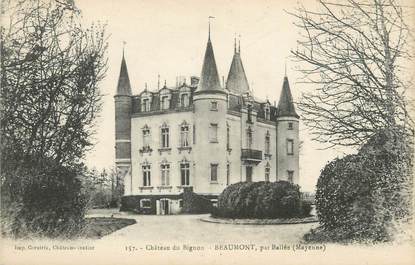 CPA FRANCE 53 "Beaumont, Chateau de Bignon, par Ballée"