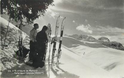 CPSM FRANCE 73 "A 3/4 d'heure de Moriond, Halte avant Arionda"