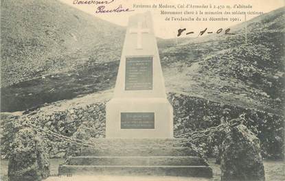 CPA FRANCE 73 "Environs de Modane, Col d'Arrondaz, Monuments aux Morts"