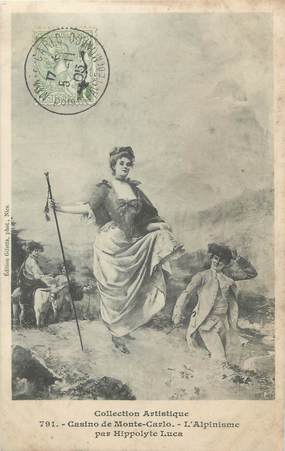 CPA FRANCE MONTE CARLO "Monte Carlo, L'Alpinisme, Tableau par Hippolyte Luca"