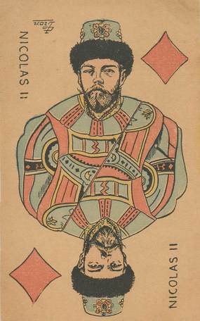 CPA RUSSIE / NICOLAS II / JEU DE CARTE