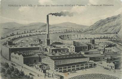 CPA FRANCE 01 "Virieu le Grand, Usine des Genièvres Buscal Frères, Chaux et Ciments"