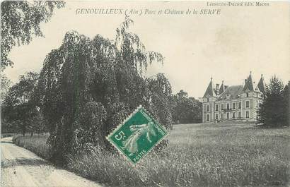 CPA FRANCE 01 "Genouilleux, Parc et Chateau de la Serve"