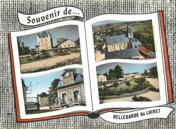 CPSM FRANCE 45 "Bellegarde du Loiret, Chateau, Eglise, Hotel de Ville, Jardin Public"
