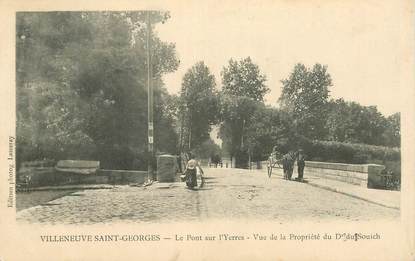   CPA FRANCE 94 "Villeneuve Saint Georges, le Pont sur l'Yerres"