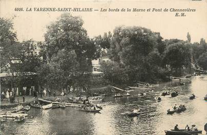 CPA FRANCE 94 "La Varenne St Hilaire, Bords de la Marne, Pont Chennevières"