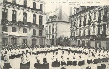 CPA FRANCE 35 "Rennes, Obsèques de S.E. le Cardinal Labouré, 20 avril 1906"