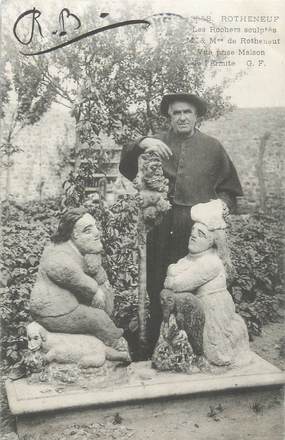 CPA FRANCE 35 "Rothéneuf, Rochers Sculptés, vue prise Maison de l'Ermite"