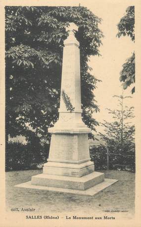 CPA FRANCE 69 "Salles, Monument aux Morts"