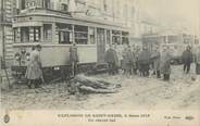 93 Seine Saint Deni CPA FRANCE 93 " Saint Denis, Explosion, Un Cheval Tué, Tramway"