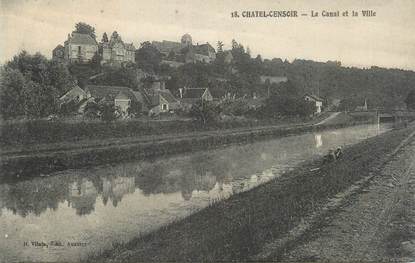 CPA FRANCE 89 "Chatel Censoir, Canal et Ville"