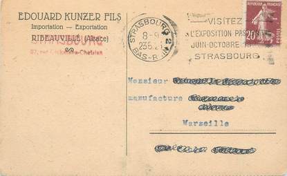 CPA FRANCE 67 " Ribeauvillé, Edouard Kunzer et Fils Importation Exportation"