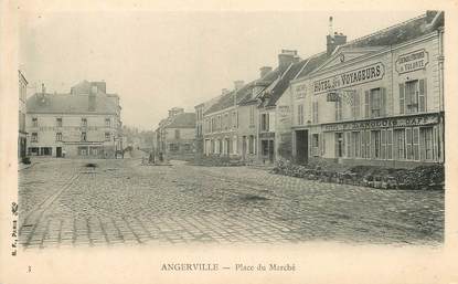   CPA FRANCE 91 "Angerville, la Place du Marché"