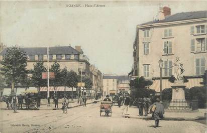 CPA FRANCE 42 "Roanne, Place d'Armes"