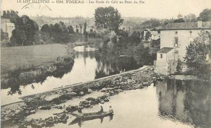 CPA FRANCE 46 " Figeac, Les Bords du Célé au Pont du Pin"