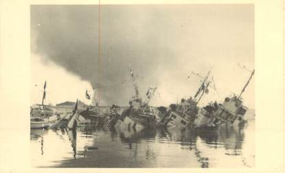 PHOTO DU SABORDAGE DE LA FLOTTE A TOULON 1942 / CATASTROPHE / MARINE MILITAIRE