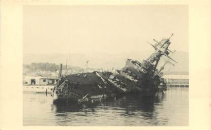 PHOTO DU SABORDAGE DE LA FLOTTE A TOULON 1942 / CATASTROPHE / MARINE MILITAIRE