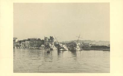 PHOTO DU SABORDAGE DE LA FLOTTE A TOULON 1942 / CATASTROPHE / MARINE MILITAIRE