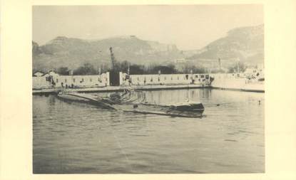 PHOTO DU SABORDAGE DE LA FLOTTE A TOULON 1942 / CATASTROPHE / MARINE MILITAIRE