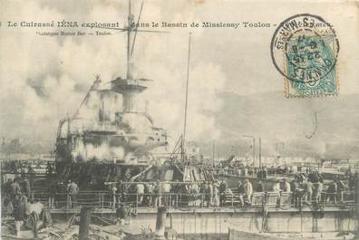 CPA MARINE MILITAIRE "Explosion du IENA, 12 mars 1907, Toulon"