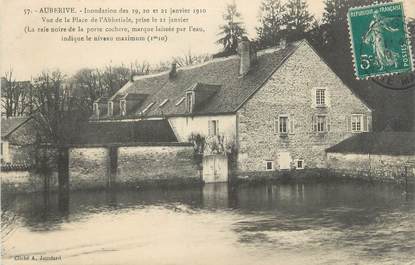 CPA FRANCE 52 "Auberive, Inondations des 19,20 et 21 janvier 1910, vue de la place de l'Abbatiale"