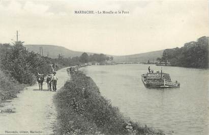CPA FRANCE 54 "Marbache, La Moselle et le Pont" PENICHE