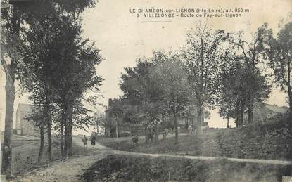 CPA FRANCE 43 "Le Chambon sur Lignon, Route de Fay-sur-Lignon"