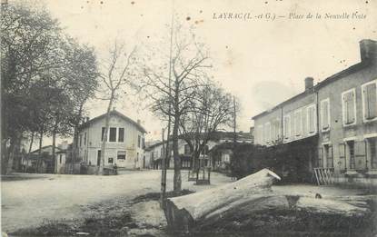 CPA FRANCE 47 "Layrac, Place de la Nouvelle Poste"