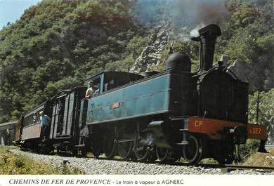 / CPSM FRANCE 04 "Agnerc, chemin de fer de provence" / TRAIN