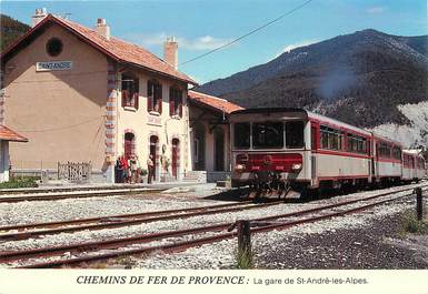 / CPSM FRANCE 04 "La gare de Saint André les Alpes" / TRAIN