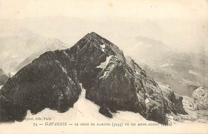   CPA FRANCE 65 "Gavarnie, Le Soum de ramond vu du Mont Perdu" / MONTAGNE / Collection SPONT, N° 74