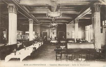 / CPA FRANCE 13 'Aix en Provence, casino Municipal, salle du restaurant"