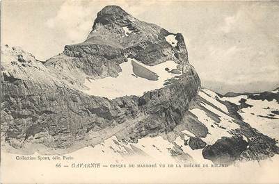   CPA FRANCE 65 "Gavarnie, casque du Marboré vu de la Brèche de Roland" / MONTAGNE / Collection SPONT, N° 66