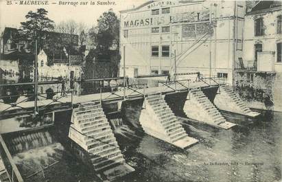 CPA FRANCE 59 "Maubeuge, barrage sur la Sambre"