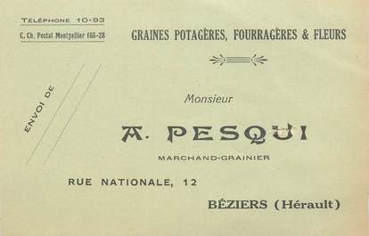 CPA FRANCE 83 "Béziers, A. Pesqui, marchand Grainier"