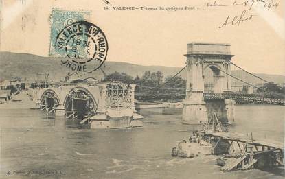 CPA FRANCE 26 "Valence, le pont suspendu"