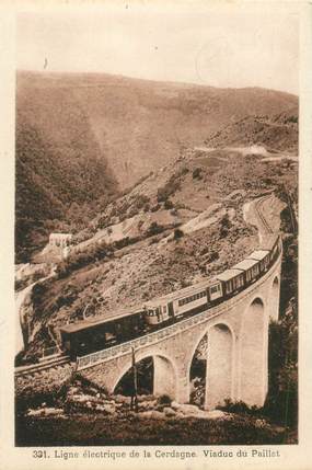 CPA FRANCE 66 "Ligne électrique de la Cerdagne, Viaduc du Paillat"