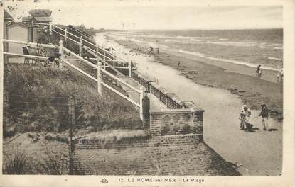 / CPA FRANCE 14 "Le Home sur Mer, la plage"