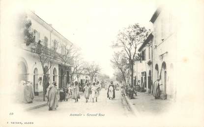 CPA ALGERIE "Aumale, grand'rue" / GEISER