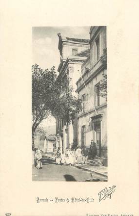 CPA ALGERIE "Aumale, Postes et Hotel de ville" / GEISER