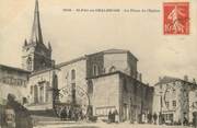 43 Haute Loire / CPA FRANCE 43 "Saint Pal en Chalencon, la place de l'église"