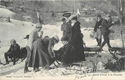 CPA LUGE "Col de la Faucille 01"