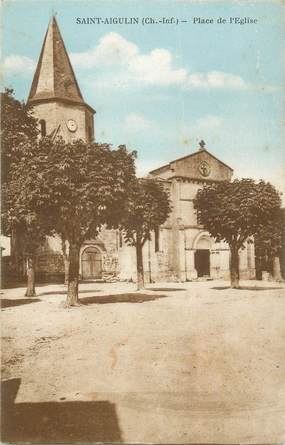 CPA FRANCE 17 "Saint Aigulin, Place de l'Eglise"