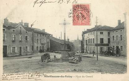 / CPA FRANCE 43 "Montfaucon du Velay, place du Croteil"